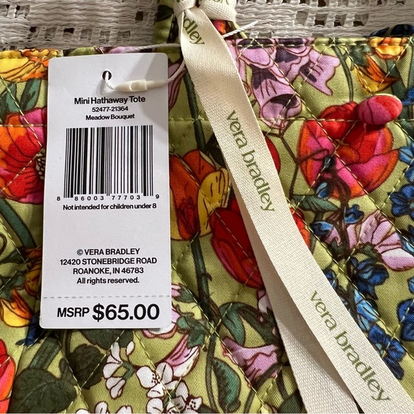 Vera Bradley NWT Mini Hathaway Meadow Bouquet Tote - Picture 4 of 9